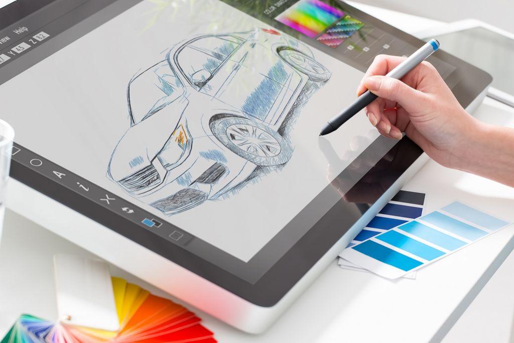 Diseño gráfico con una tableta de dibujo